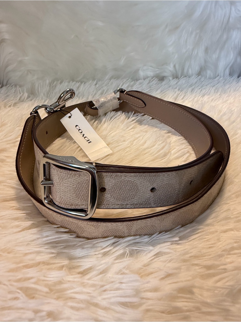 COACH Bag Strap Leather Signature C Design CX070